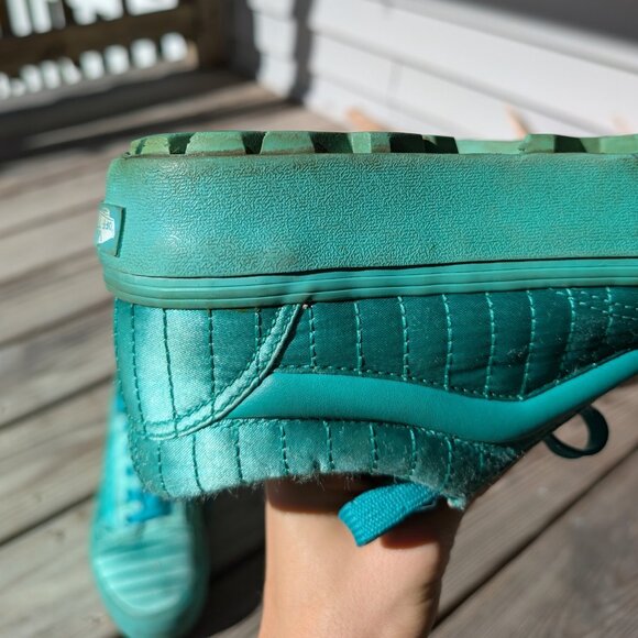 Opening Ceremony x Vans Tie Lace Up Skater Platform Satin Seafoam Green Womens 9 - Picture 11 of 16